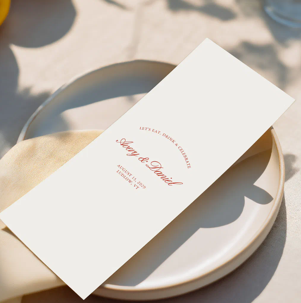 Wedding Menu DL