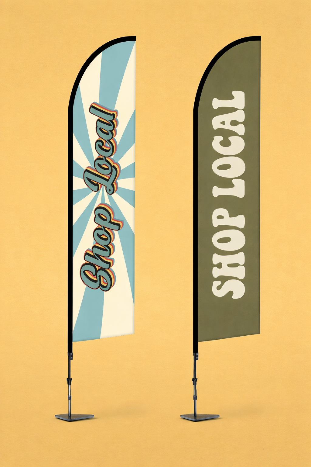 Feather Flag Double-Sided Printing