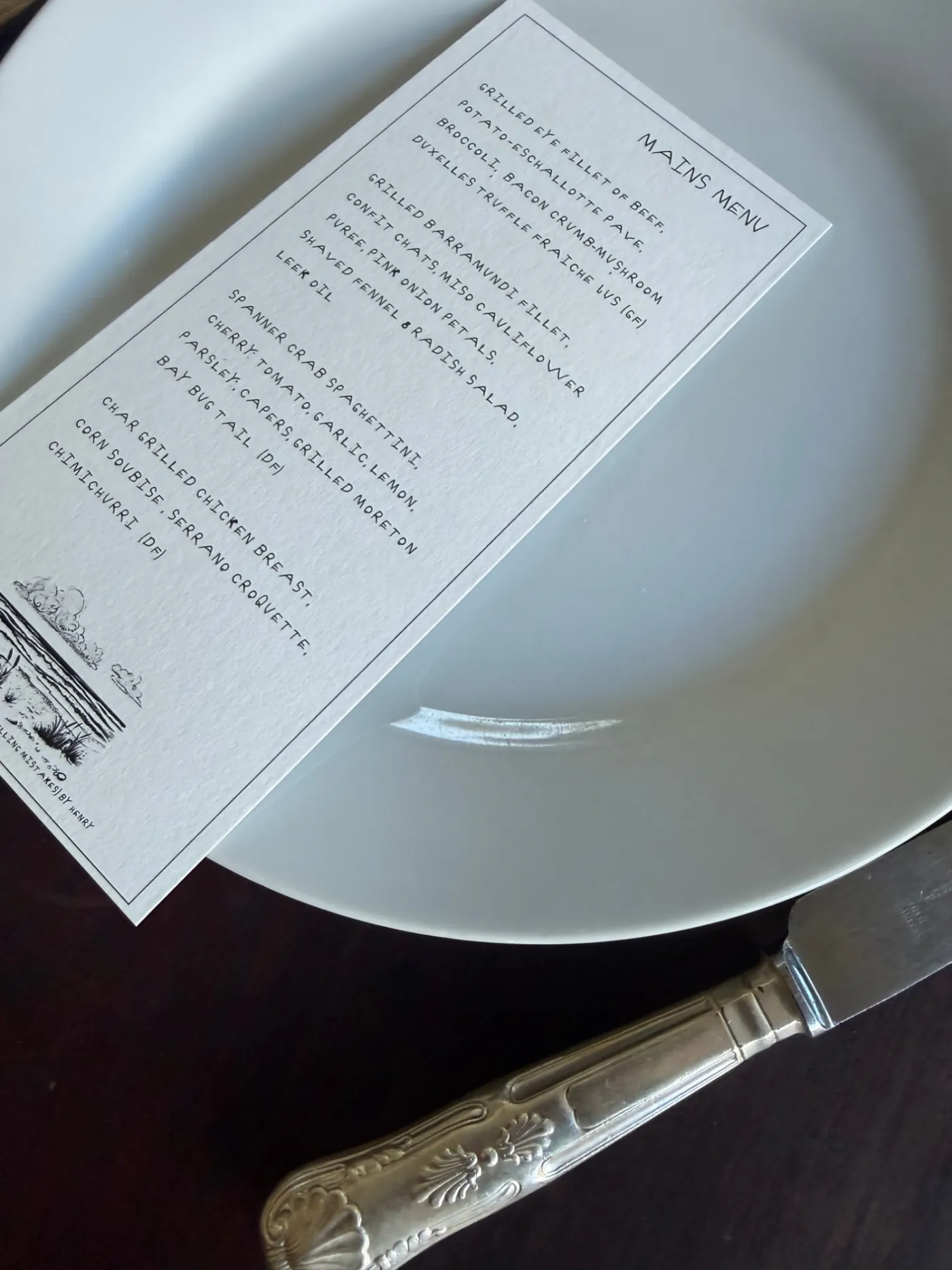 Wedding Menu DL